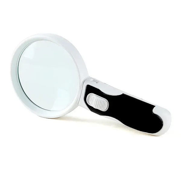 Håndholdt LED-lys med høj forstørrelse, imitation af antik bugtporcelæn, smykke-forstørrelsesglas, high-definition, høj dobbelt