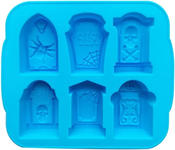 (1*6 Gravvårdskuber) (Blå) 3D Gravvård Isformar, Silikon