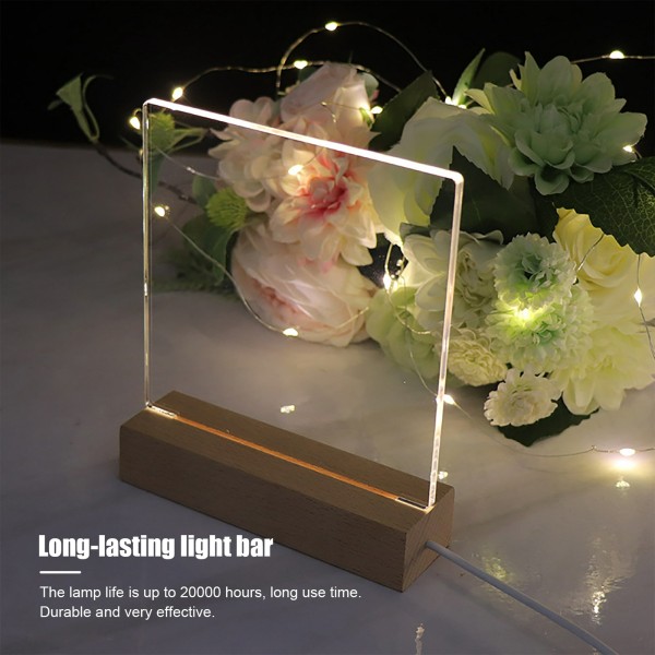 LED-puuvalaisin neliönmuotoinen USB kytkin kristallipallokivelle ainutlaatuisia edullisia koristeellisia näyttöjalustoja