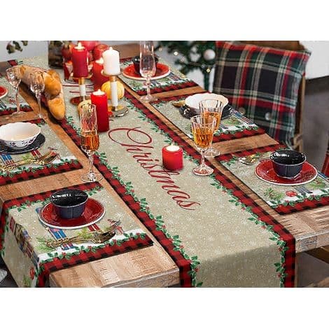 Set of 4 Nutcracker Soldier Merry Christmas Placemats - Style 2