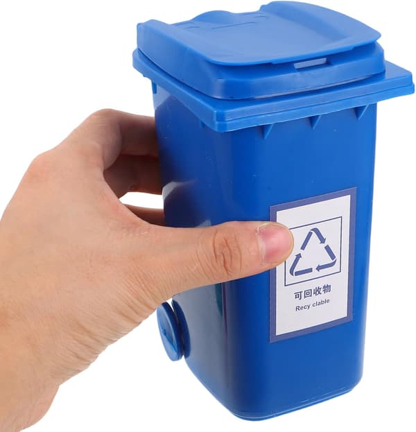 4-pack Mini Desktop Bins with Lids - Small Desk Organizer for Office