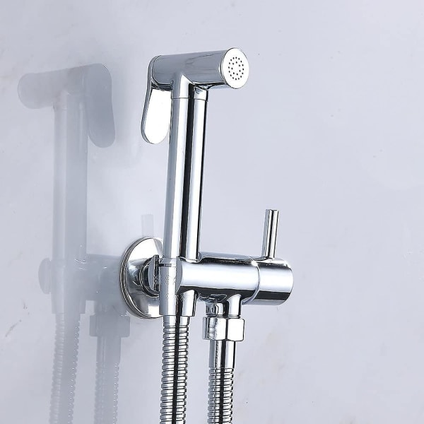 Toalett Duschset Termostatisk Blandningsventil Handdusch Krom Anti-brännskada Toalett Bidet Spray Duschomkopplare Set Toalett Hygienset