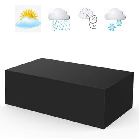 Waterproof Black Rectangular Patio Table Cover 210*110*70cm (FMY)