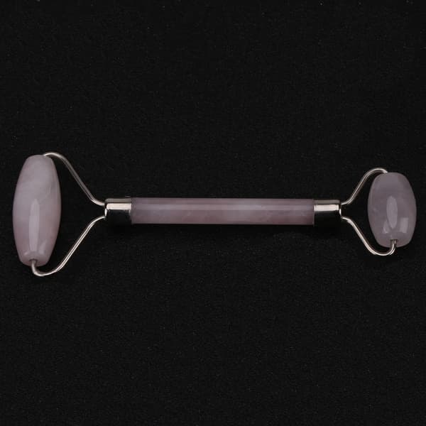 1 pc Rose Quartz Crystal Double Head Beauty Roller Face and Neck Massage Tool