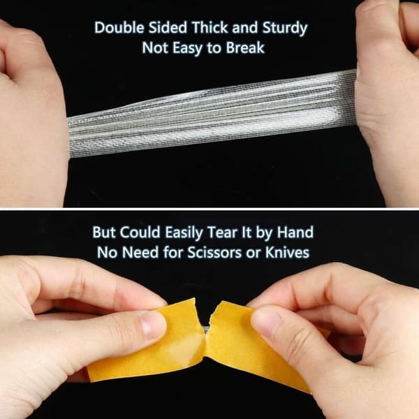 Extra Strong Double-Sided Tape 30mm x 10m – Transparent Adhesive for Carpets and Doormats – Removable Without Residue