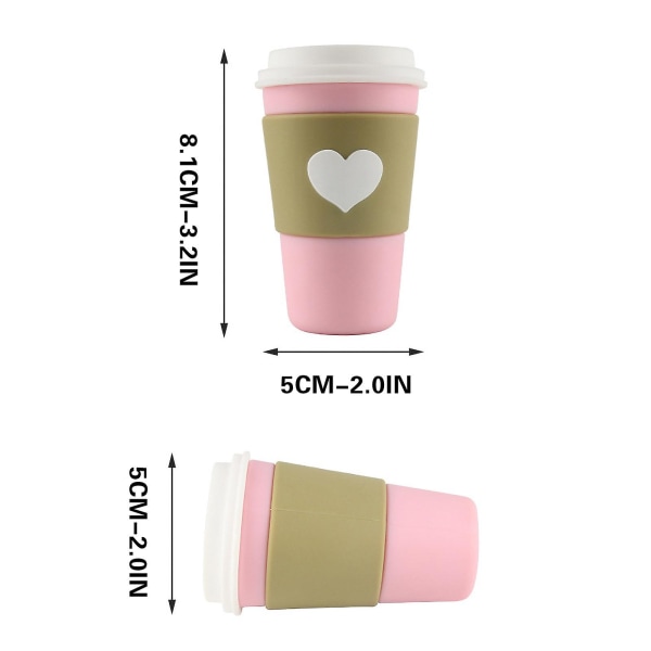 Love Cute Cup Shape Mobile Milk Tea Store Ornament Gift Charging TreasurePink Pink