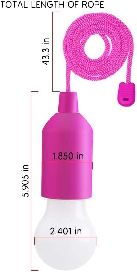 4-pack LED-draglampslampa, batteridriven, kallvit