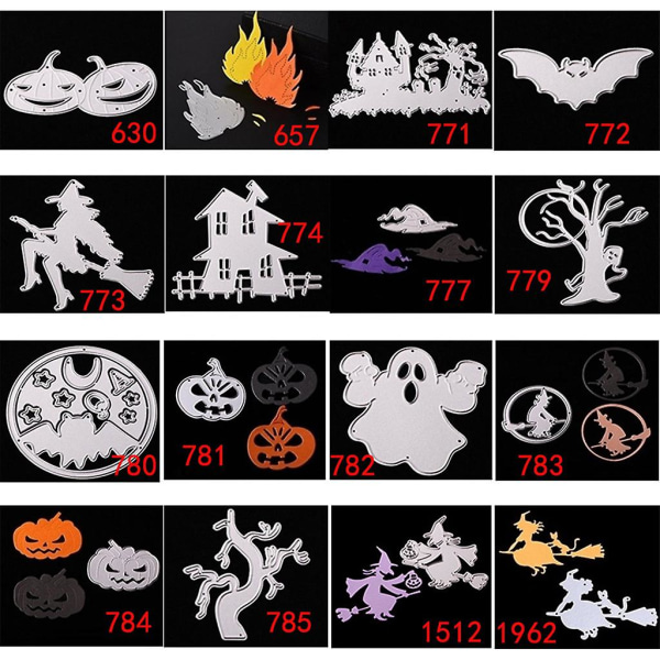 Halloween-gresskarheks Metal Cutting Die Template DIY Scrapbooking Album Papir Kort Mal Die Preget Håndverk Dekorasjon