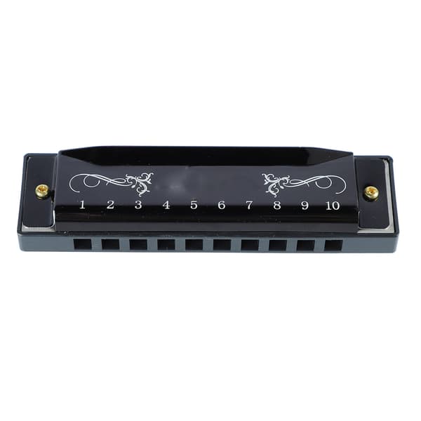 Harmonica 10 Holes 20 Tones C Major Professional Standard Harmonica with Case for Kids Beginners Black