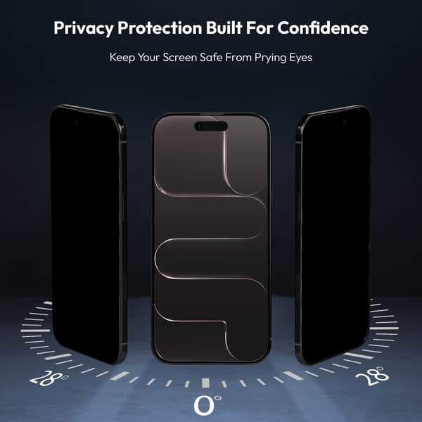 2-pack Compatible with iPhone 17 Air Privacy Screen Protector & 2-pack Lens Protector - Tempered Glass | [Automatic Installation] - Bubble-free iPhone 17 Air iPhone 17 Air