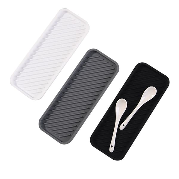 1 stk. (sort) silikonesvampeholder, silikonevaskorganisator Non-S