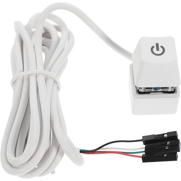 PC Power Button Computer Case Button White Cable 1.65m Extension for Easy Use Random