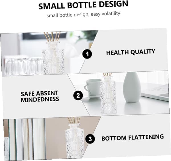 4 pcs Glass Aromatherapy Bottles Perfume Diffuser 150ml Simple Glass Material