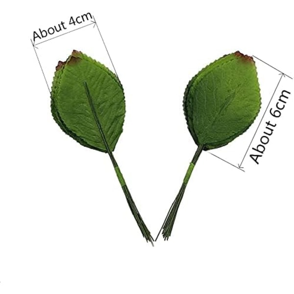 Konstgjorda Silkeblad Blommor Falska Blommor Guld Grön Silkeblad Ros Konstgjorda Blad Blomma DIY Girlang Hem Krans Dekoration