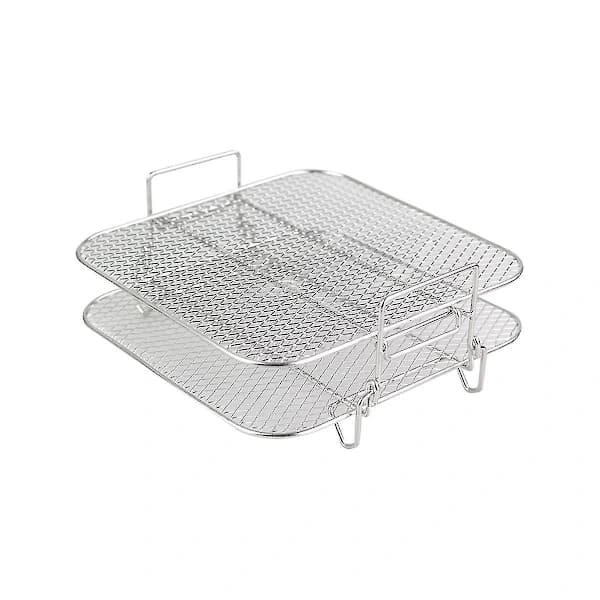 2-Tier Stackable Grid Grill Rack Smaller Steel For 4.2-5.8qt Kit Oven Er E