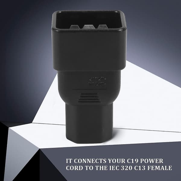 Beige IEC 320 C13 til C20 AC-adapter, IEC 15A til 10A, 16A til 10A AC-konverter, C20 16A til C13 10