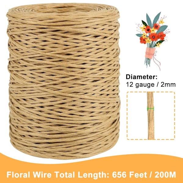 Kuhudfargede Line Nylon Twine String Cord 200M/2MM Dia for Netting, Landscaping, Home Improvement, DIY Projects, Crafting