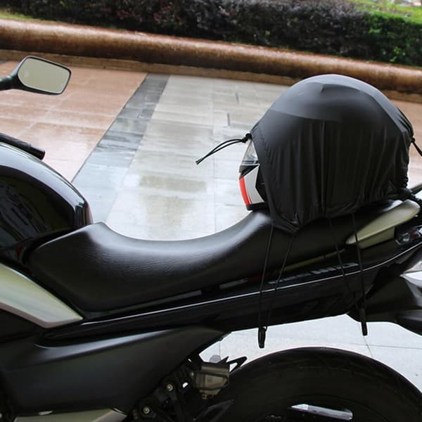 Motorcycle Cargo Net, Waterproof Elastic Polyester Net with 6 Hooks, for Most Motorcycles, Helmets and Luggage, 42 x 60 cm