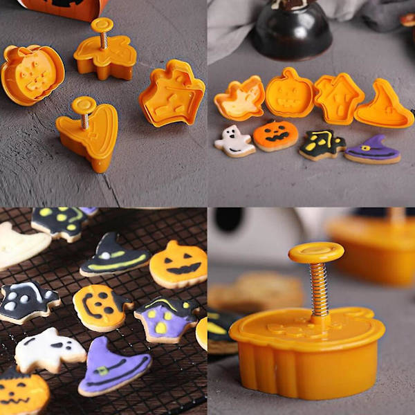 DIY Kakformar Fudgekaka Bakverk Kakverk Verktyg Kakstämplar Gåvor Halloween