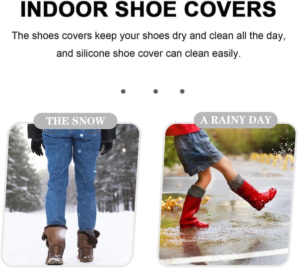 Waterproof Non-Slip Boot Covers for Adults, Thickened High Rain Shoe Covers