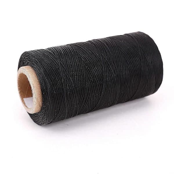 Litteä vahattu lankarulla 260M nahka DIY musta