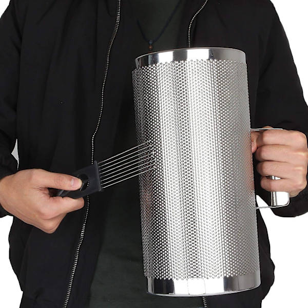 12\" x 4\" Metallisk Instrument i Rustfritt Stål med Skrape Latin Percussion Instrument