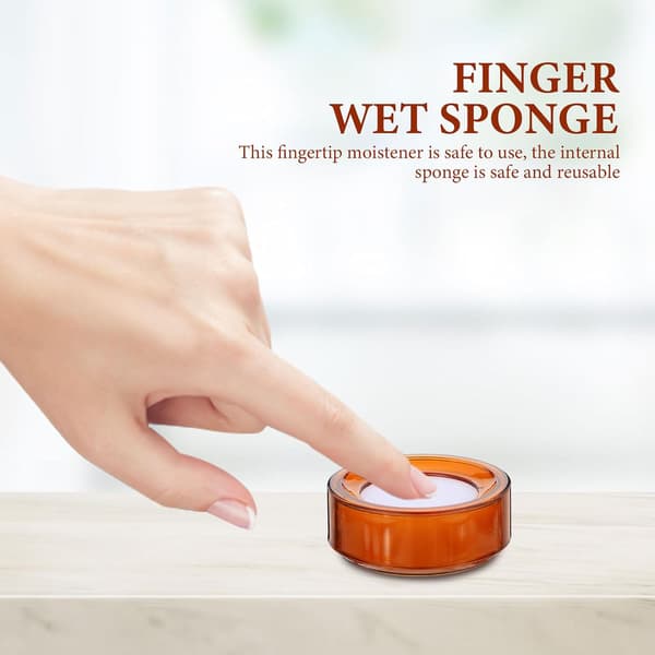8pcs Finger Moistener Sponge Wet Hand Implement Finance Counting Tool Random Color