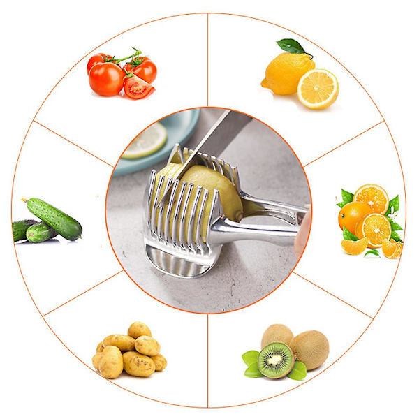 Citron- och Tomatskärare, Fruktverktyg, Skalningskorg, Skedstöd, Matförvaringsbehållare, R