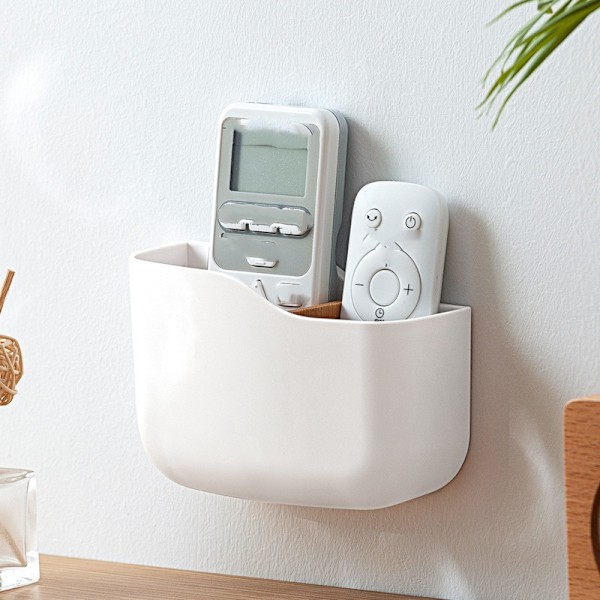 Klæbende Fjernbetjening Holder Universal Controller Holder Væghængt Opbevaring Organizer Box Ingen Boring med Slot Hjem Kontor Skrivebord