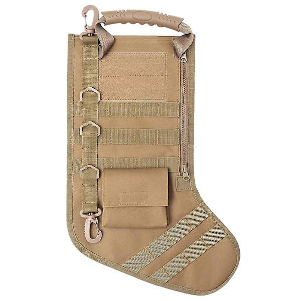 Unisex Joulu Taktiset Sukat Säilytyspussi Urheilu Leirintäkahva Vetoketju Sukat Khaki