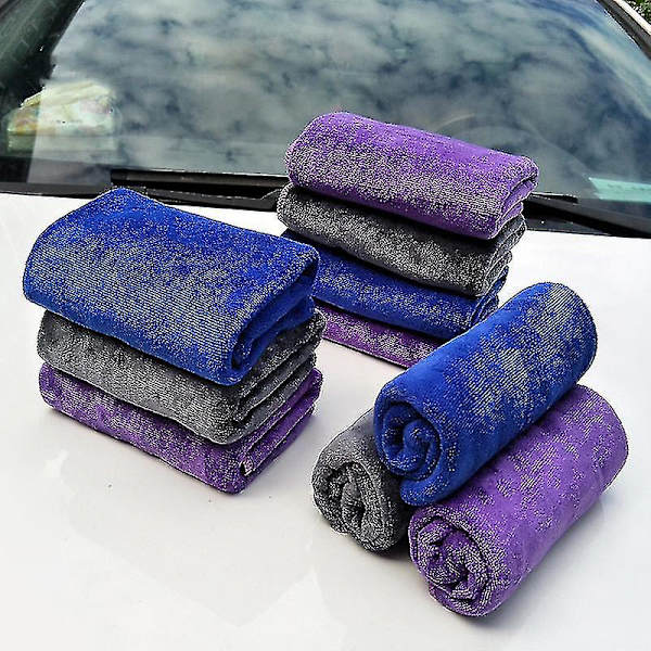 Mikrofiber Rengøringsklude, Tørrehåndklæde, Stribefri Vaskeserviet til Hus, Køkken, Bil, Vindue, 3 stk. (12 tommer x 27,5 tommer)