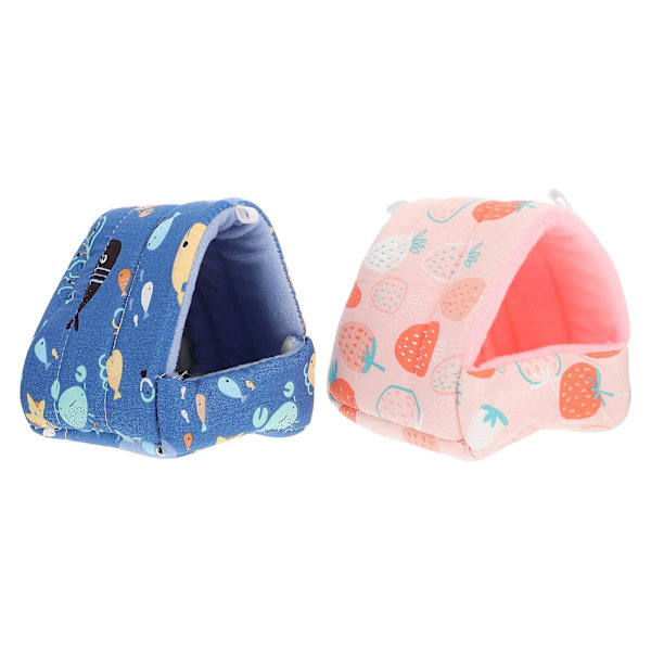 2 stk Fyldte Hamster Varme Rotter Seng Egern Hus Sengetøj Kanintelt Hus Pindsvin Seng Hamster Sovetelt Assorteret Farve 8X8X8cm