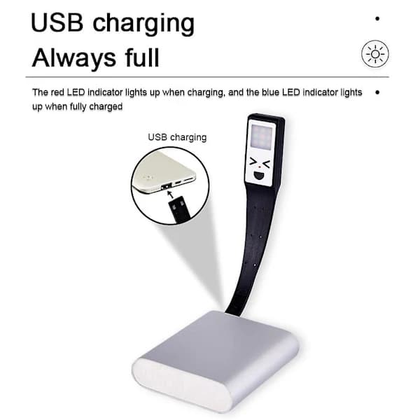 YJD-5335 Clip-On Book Light Three Color Temperatures Adjustable Reading Lamp