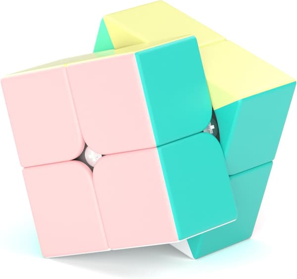 Speed Cube-2x2x2 Stickerless Magic Cube Macaron Vivid Color Fast Cubing for Classroom Training Puzzle Toy Cube for Kids Adults as Gift 5x5x5cm 2x2 2x2