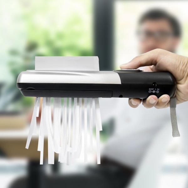 Zelic Bærbar Papir Makulator Lille Håndholdt USB-Drevet Kontor- og Hjemmemaskine til Papirdokumenter Makulator