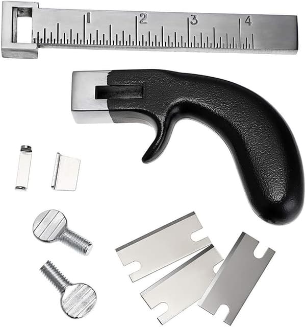 Leather Cutting Tool Leather Strap Cutter with Aluminum Handle, Stainless Steel Leather Strap Cutter with DIY Accessories
