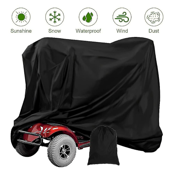 Heavy Duty Mobilitets Scooter Deksel, 190d Oxford Vanntett Rullestol Oppbevaringsdeksel Anti Støv Motorsykkel Beskyttelsesdeksel 140 * 66 * 91CM 140*66*91CM