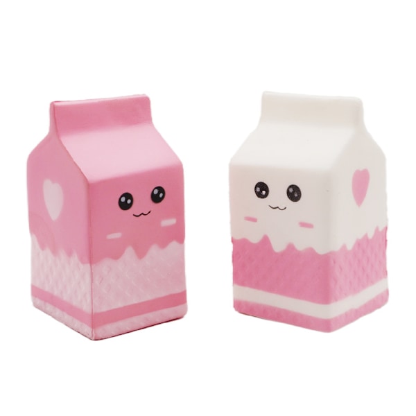 Squishies Melkekartong Sakte Stigende Duftende Squishies Charms Dekompresjonsleke 2 stk Squishies Smore Sakte Stigende Leke