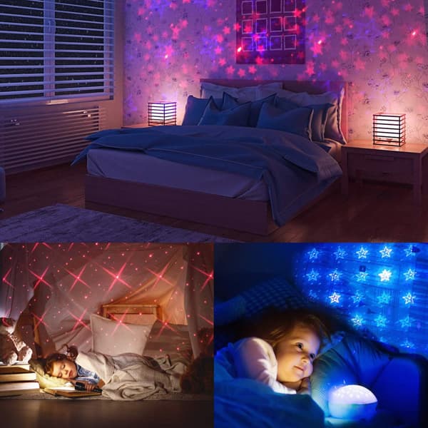 (Blue&Red) USB Starry Sky Night Light, 9 Functional Modes | 21 Lighting