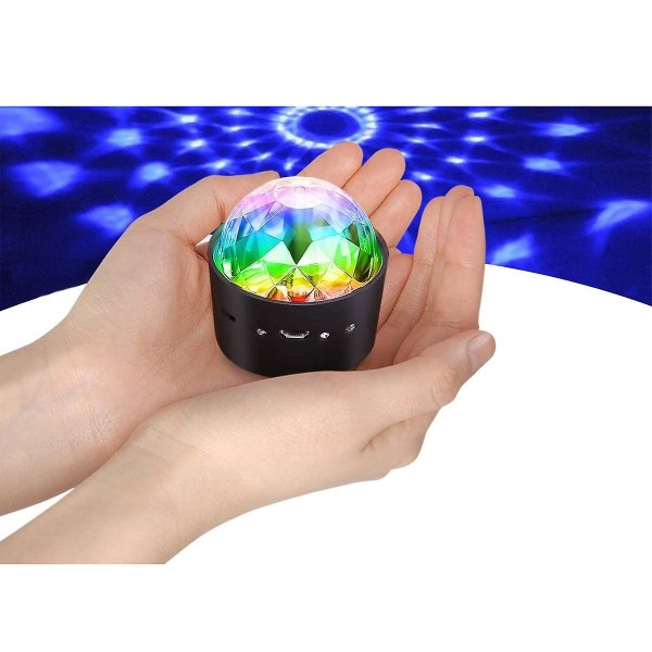 Mini Disco Ball Light, Voice Control Disco Party Lights Scene Lyseffekt Lys Dj Strobe Ball Med Spejle & Glitter Effekt Til fest Børn