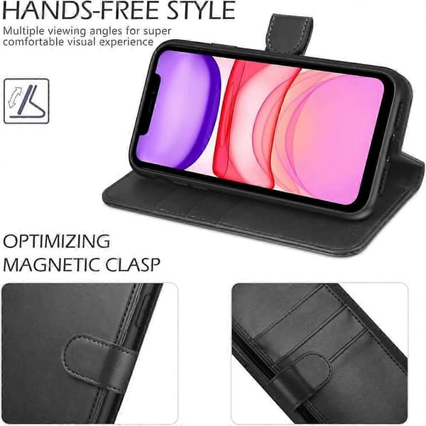 Wallet Case for iPhone 14 Pro with Card Slots, Kickstand, and Magnetic Closure, Protective PU Leather [Shockproof TPU] Flip Case, Pink