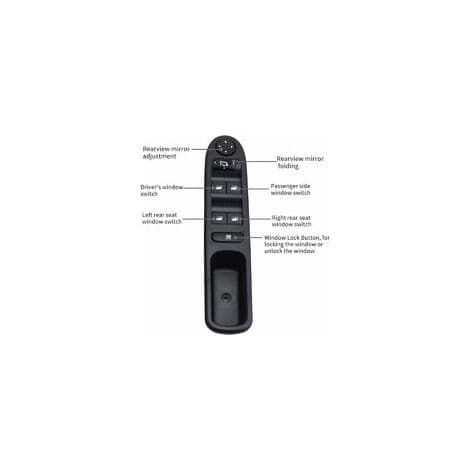 Ulisem – Power Window Switch for Driver's Side – Compatible with Peugeot 307 CC 3B – ABS Material – Easy Installation