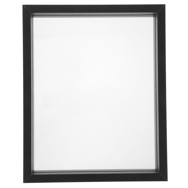 Klar fotoram Glasbildram Dubbelsidig för vägg- och bordsskärm FamiljepresenterSvart26 Black 26.7X21.5cm