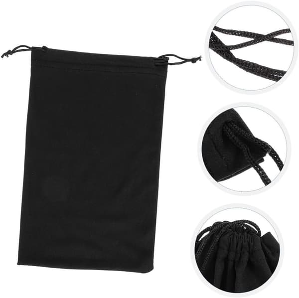 10 stk. mikrofiber skibrillepose Blød snørepose til solbriller Ski- og snowboardbrilleetui