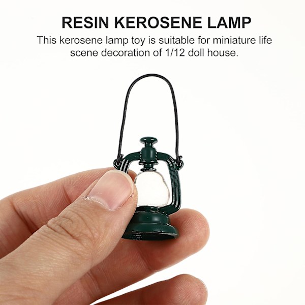 Nukkekoti Hartsi Kerosinilamppu Miniatyyri Kerosinilamppu Dummy Kerosinilamppu Ruskea 4.3X2X2CM Brown 4.3X2X2CM