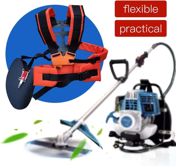 Adjustable Harness, Practical and Comfortable Shoulder Harness for Brush Cutter Lawn Mower Garden Machine Accessories