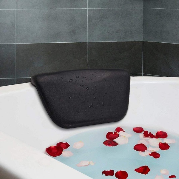 Badekar Pute, PU Badekar Pute Med Sugkopper, Nakkepute Hodegavl For Badekar Spa Whirlpool, Ergonomisk Hodegavl Hode, Nakke, Rygg Og Skuldre