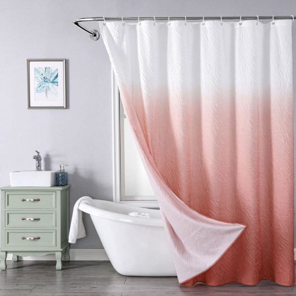 Duschdraperi, Stor Polyester Badgardin, Badgardin (Grå Färggradient 180*200)