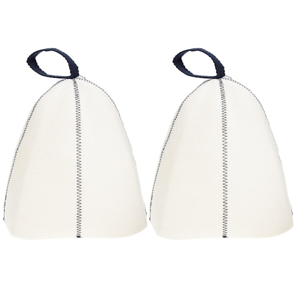 2 st Herrkepsar Basturum Hatt Bastukeps Traditionell Bastuhatt Anpassad Banya Hatt Beige 26,5x23cm