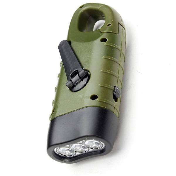 Handvevad Solcellsladdad Uppladdningsbar Ficklampa Nöd-LED-Ficklampa Snabbklämma Ryggsäcksficklampa Fackla Väderklar För Camping Utomhus